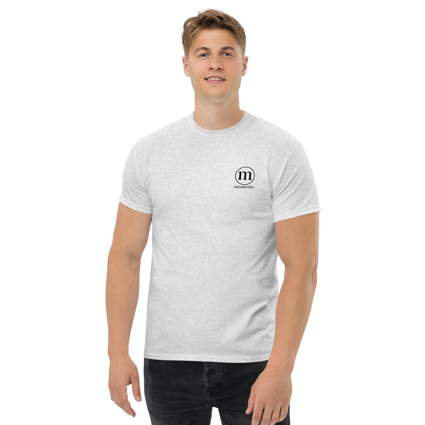 Camiseta Manga Corta Gris Classic Momento