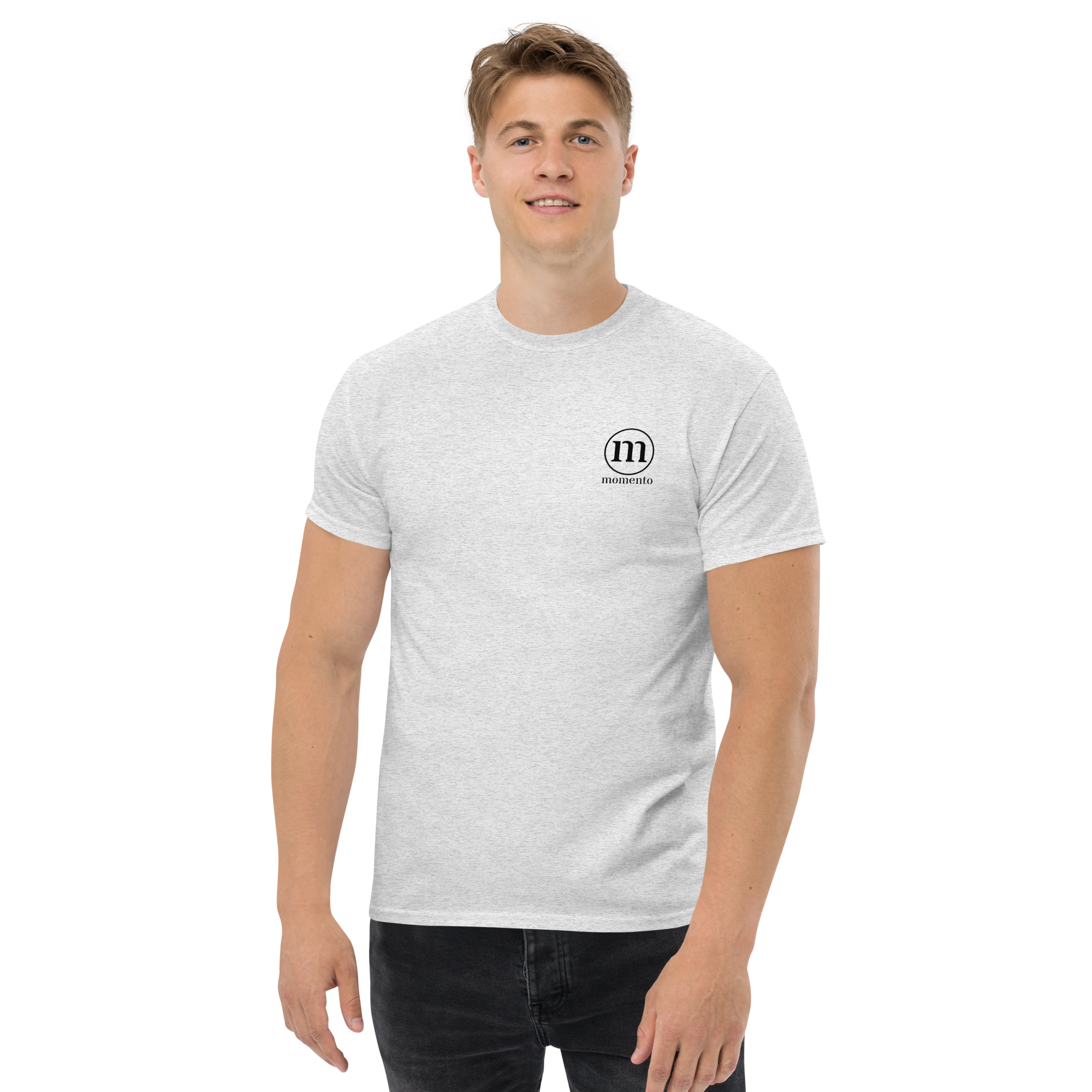 Camiseta Manga Corta Gris Classic Momento