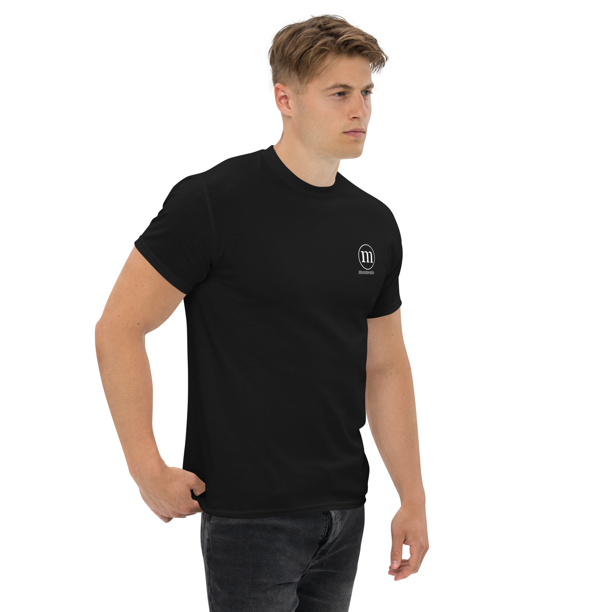 Camiseta Manga Corta Negra Classic Momento