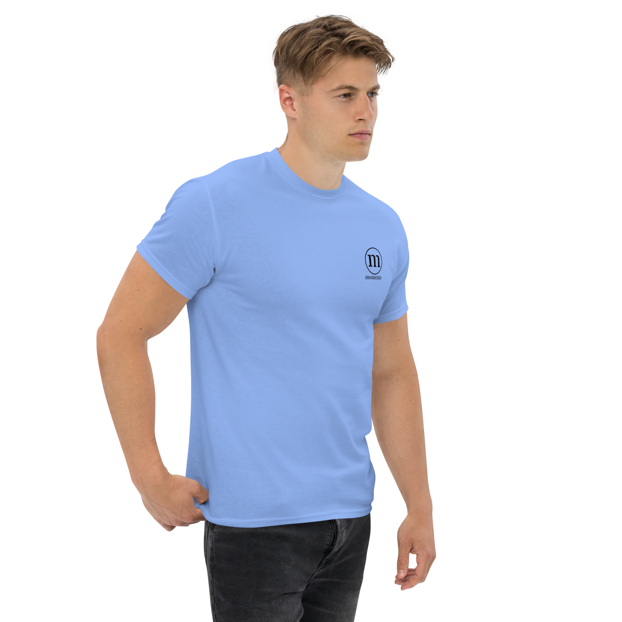 Camiseta Manga Corta Azul Classic Momento