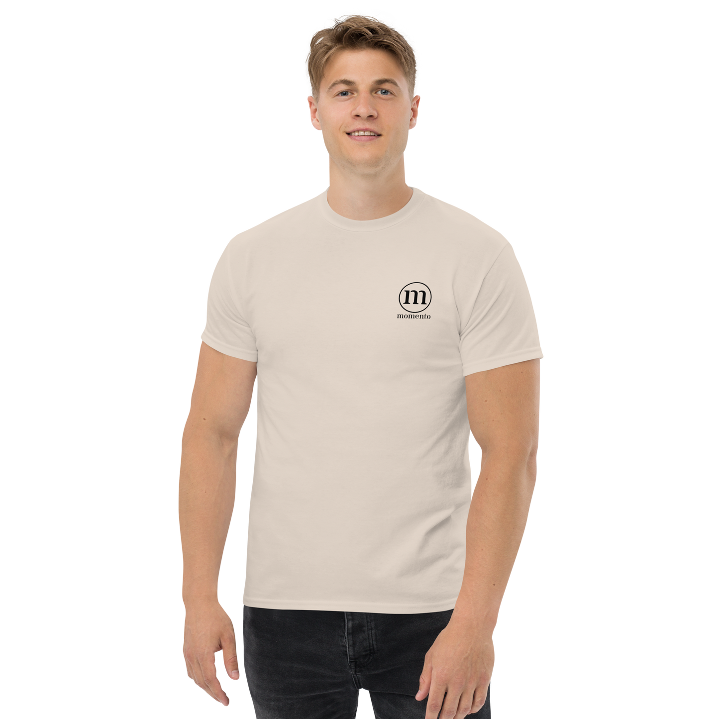 Camiseta Manga Corta Beige Classic Momento