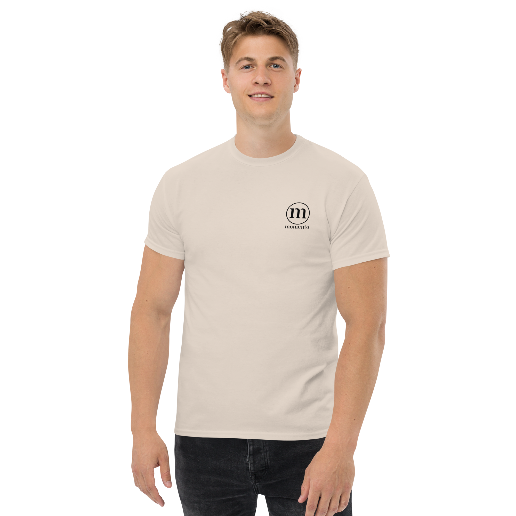 Camiseta Manga Corta Beige Classic Momento