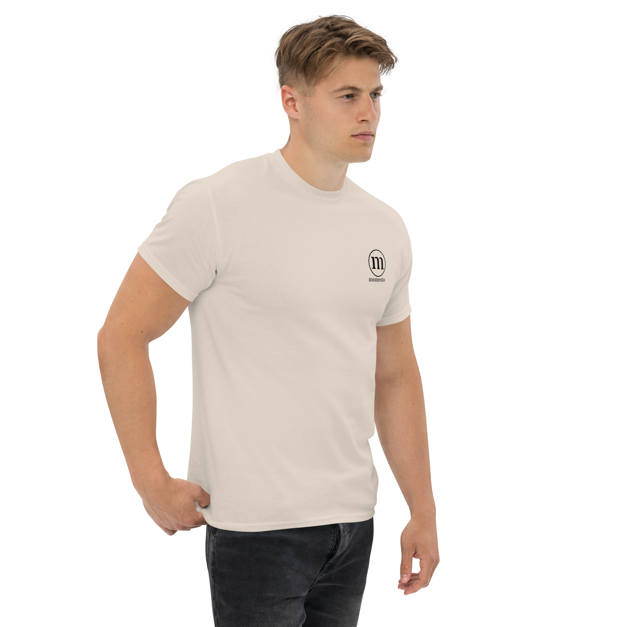Camiseta Manga Corta Beige Classic Momento