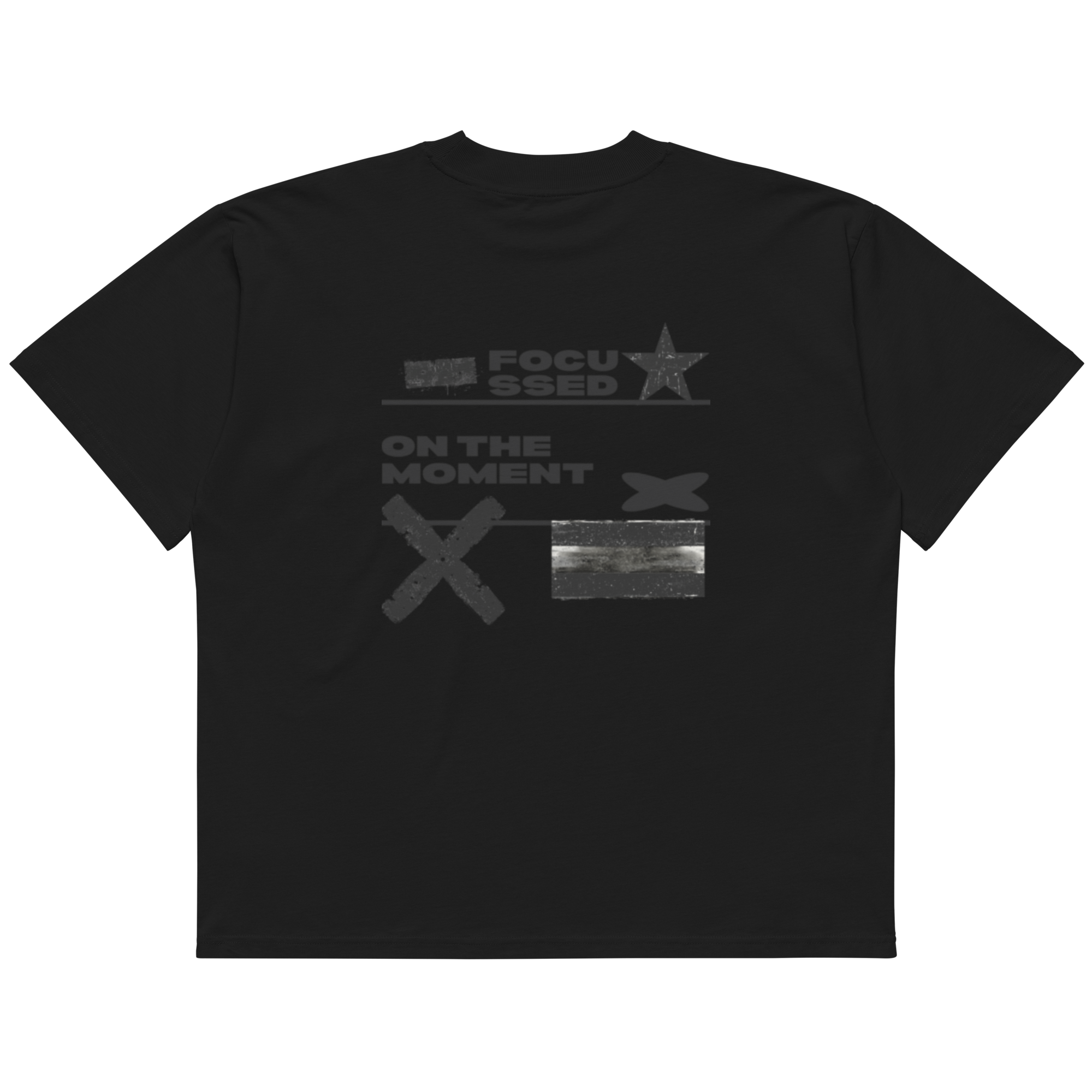 Camiseta Oversize Momento Focussed Negra Hombre