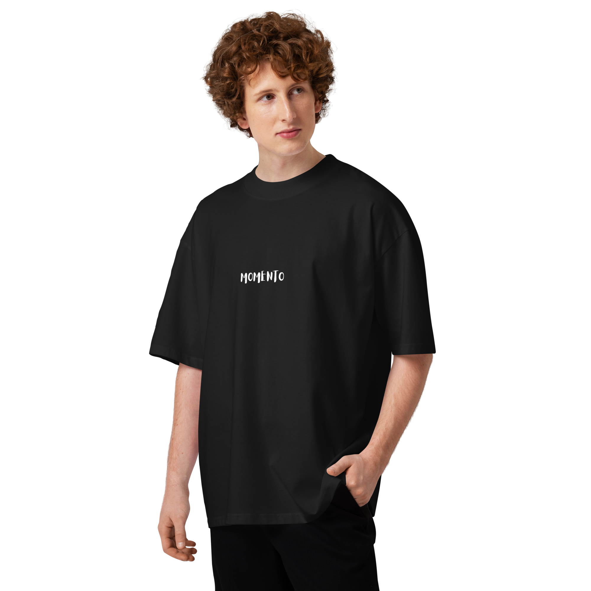 Camiseta Oversize Momento Focussed Negra Hombre