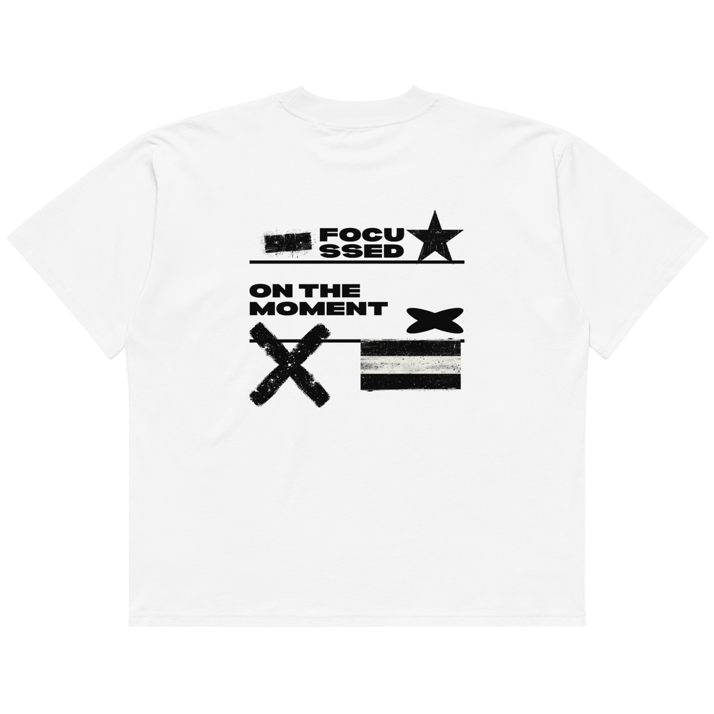 Camiseta Oversize Momento Focussed Blanca Hombre