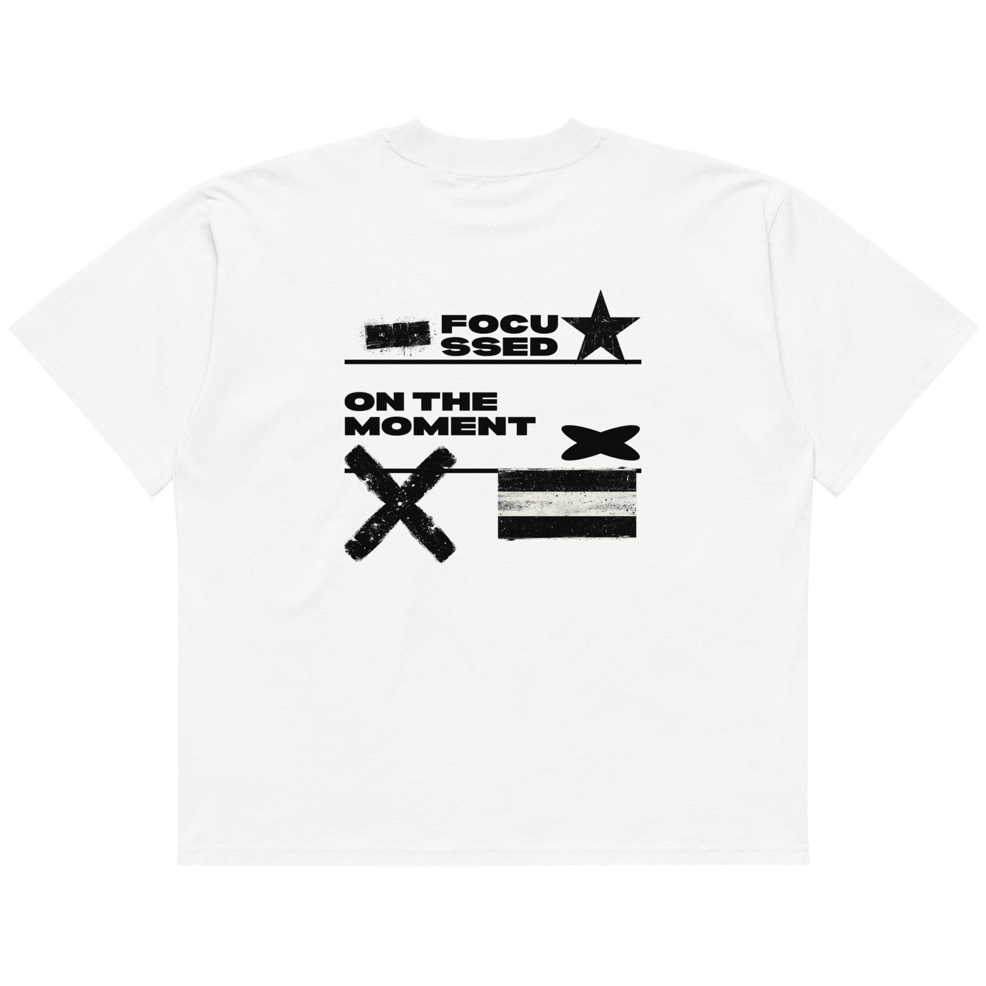 Camiseta Oversize Momento Focussed Blanca Hombre