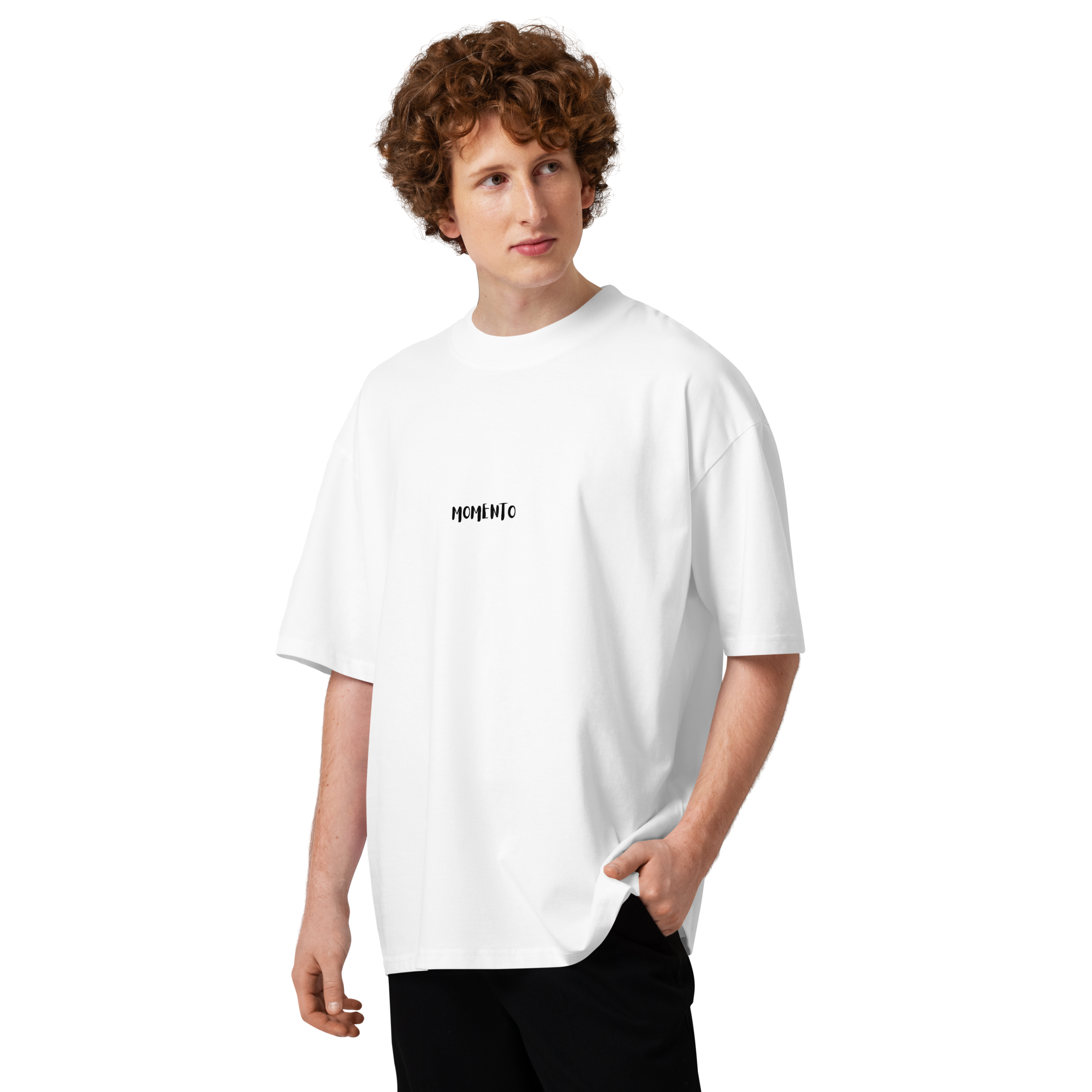 Camiseta Oversize Momento Focussed Blanca Hombre